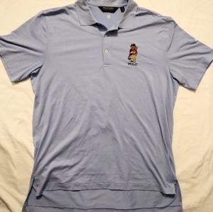 Ralph Lauren TRENDYGOLF x Golf Bear Performance Polo Mens Sz. Large Blue